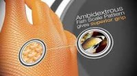 GRIPPAZ Gloves Orange With Fish Scale Texture, 10-xl (50pcs)