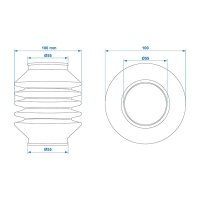 PROPLUS Cache-poussière Pour Frein à Inertie 55mm