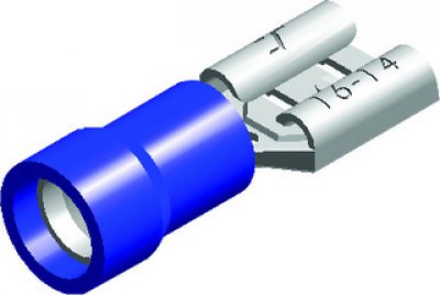 Cable lug blue female 7,7mm (5pcs)