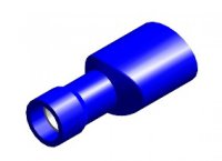 Kabelschoen Blauw Vrouwelijk Isol 6,3mm (5st)