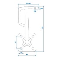 PROPLUS Terminal hook Nr.0 Left