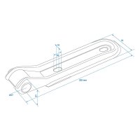 PROPLUS Deurscharnier 220mm 