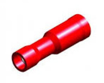 Kabelschoen Rood Vrouwelijk Rond 4,0mm (5st)