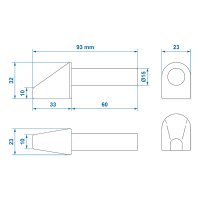 PROPLUS Aanlasduim 50mm Voor Klepscharnier