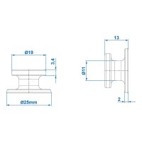 PROPLUS Cord Holder Round In Plastic (10 Pieces)