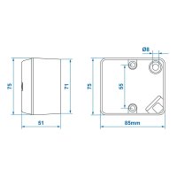 PROPLUS Projecteur Antibrouillard Homologué E9, 75x80x50mm