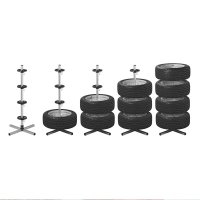 PROPLUS Wheel stand Aluminium for 4 tires up to 225 Mm