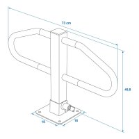 PROPLUS Parking Bracket With Integrated Lock, 730x458mm