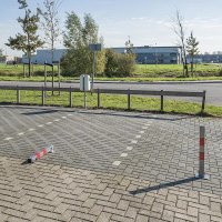 PROPLUS Parkeerpaal Met Geïntegreerd Slot, 655x60mm