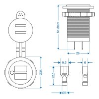 SINATEC Built-in Dual Usb