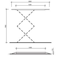 REQUAL REQ1009 | REQUAL Scissor Lift 3t Single Phase (230v)|including Assembly And Inspection