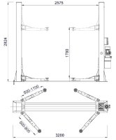 REQUAL Req1015 | REQUAL 2-palenhefbrug 3,2t Monophase (230v) |inclusief Montage En Keuring