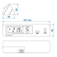 PROPLUS Digitale Thermometer Binnen/buiten, 107x28mm