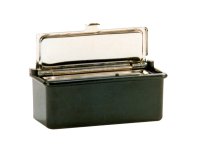 CARPOINT Ashtray Rectangular With Chrome Lid, 9x5x4cm