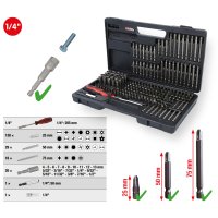 KS-TOOLS 1/4" Jeu D'embouts, 208 Pièces