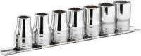 FACOM 1/2" 12-sided Sockets Sets On Rail, Inch Sizes, 7-piece | FACOM S.40u