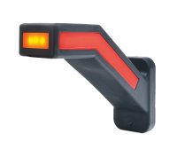 AEB Breedtelicht Led Links, 12/24v, 58x185x146mm, Rood/wit/oranje