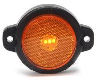 AEB Feu De Balisage Rond à Led Orange Avec Support, 12/24v, 60.5mm