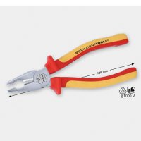 BRILLIANT TOOLS Vde Combination Pliers, 185 Mm