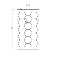 Hexagon Led Lighting, Professional Auto Detailing Honeycomb Lighting, 478x241cm