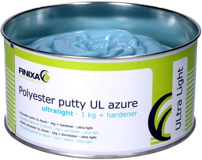 FINIXA Polyester Plamuur Azuurblauw - Ultra Light, 1kg + Verharder | FINIXA Gap 31