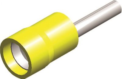 Kabelschoen Man Pin Geel 2,8mm (50 St)
