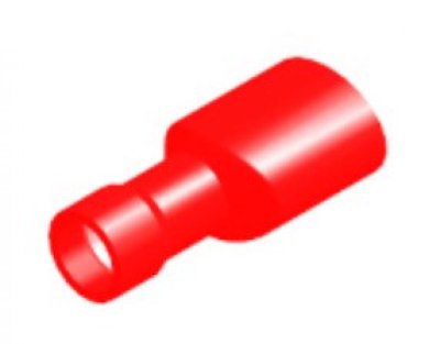 Chaussure De Câble Rouge Femelle Isol 6.3mm (50pcs)