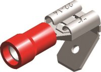 Cable terminal Piggyback Red 6,3mm (50pcs)