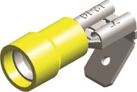 Cable terminal Piggyback Yellow 6,3mm (25pcs)