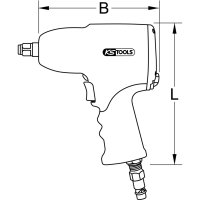 KS-TOOLS 1/2" (12,5mm) Rocket Ii Ultra Krachtige Pneumatische Slagmoersleutel, 2300 Nm | 512.0002