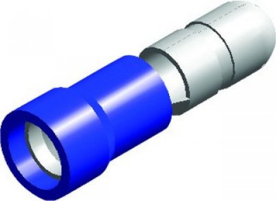 Cosse De Câble Bleu Mâle Rond 4.0mm (50pcs)