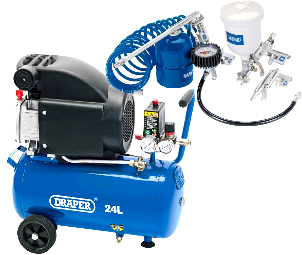 draper-compressor-230v-2pk-24l-gratis-5-delig
