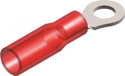 Cable cleat Thermoseal Nylon Eye Red M4 (50pcs)
