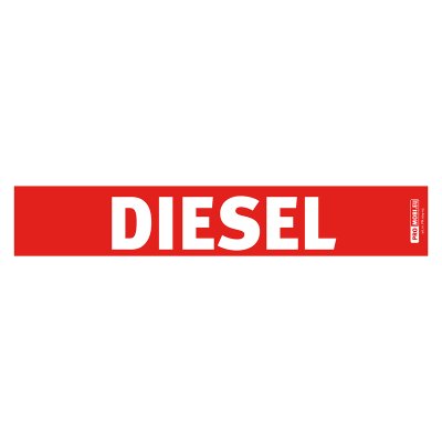 Verkoopsticker 'diesel', Voor Voorruit Auto, 475x80mm, 10st
