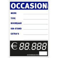 Prijskaart Occasion Verticaal, Voor Voorruit Auto,  297x210mmmm, 50st