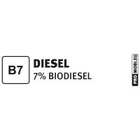 Sticker Brandstof Diesel B7, 60x15mm, 50st