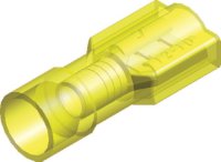 Kabelschoen Geel Vrouwelijk 6,3mm (25st)