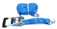 ALCA Tension belt, 1x 10m, 5 Ton, Ratchet, 2x Double J-hook, Blue