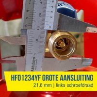 Adapter Gasfles Koudemiddel Aircogas Hfo1234yf, 21,6mm (3/8), Hoge Druk