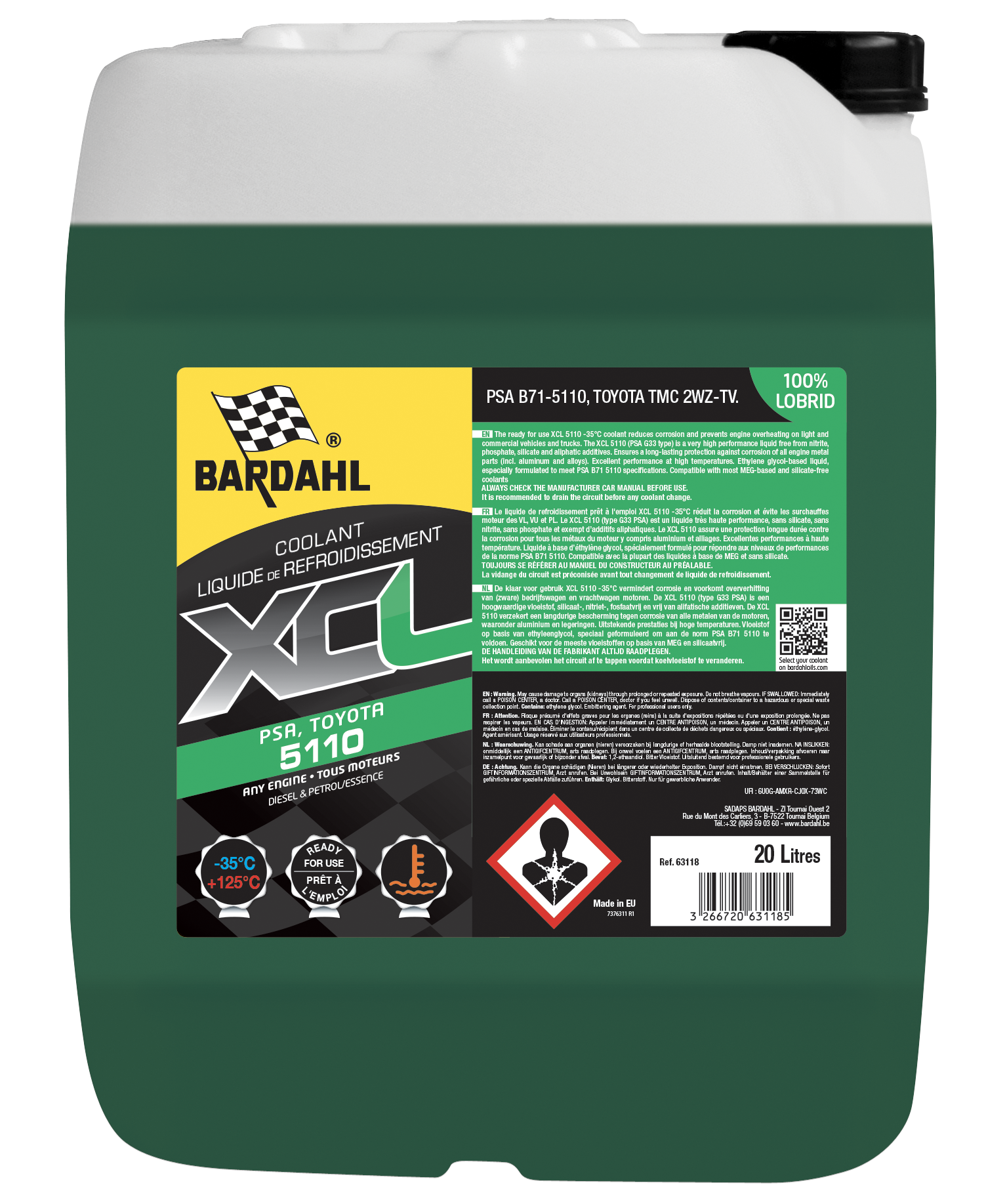bardahl-xcl-groene-koelvloeistof-psa-511-psa-b71