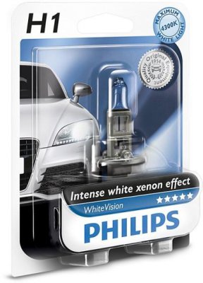 PHILIPS H1 Car bulb Whitevision(1) 12v 55w