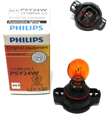 PHILIPS Psy24w Car bulb Orange 12v 24w - Pg20/4