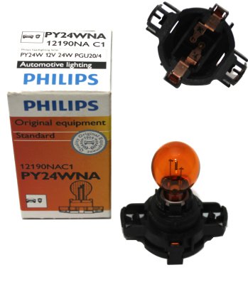 PHILIPS Py24w Ampoule De Voiture Orange 12v 24w - Pgu20/4