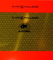 BLACK BULL Fluorescerende Markeringsstickers Oranje/rood Recht, Type E,  Klasse 3, Zelfklevend, 566x196mm (2st)