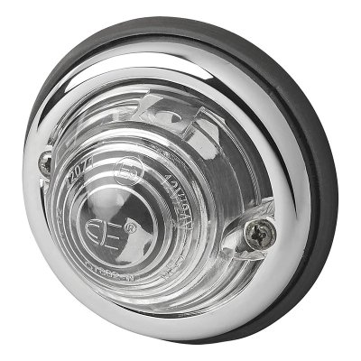 PROPLUS Markeringslamp Wit, Rond 70mm, Chroom Rand, 12v/24v