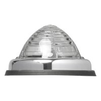 PROPLUS Markeringslamp Wit, Rond 70mm, Chroom Rand, 12v/24v