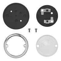 PROPLUS Markeringslamp Wit, Rond 70mm, Chroom Rand, 12v/24v