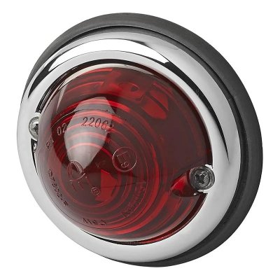PROPLUS Markeringslamp Rood, Rond 70mm, Chroom Rand, 12v/24v