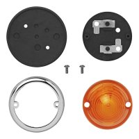 PROPLUS Markeringslamp Oranje, Rond 70mm, Chroom Rand, 12v/24v