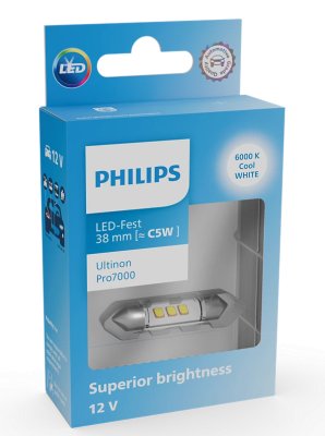 PHILIPS Lum11854cu70x1 Pro7000 C5w Led 38mm-fest, Wit 6000k